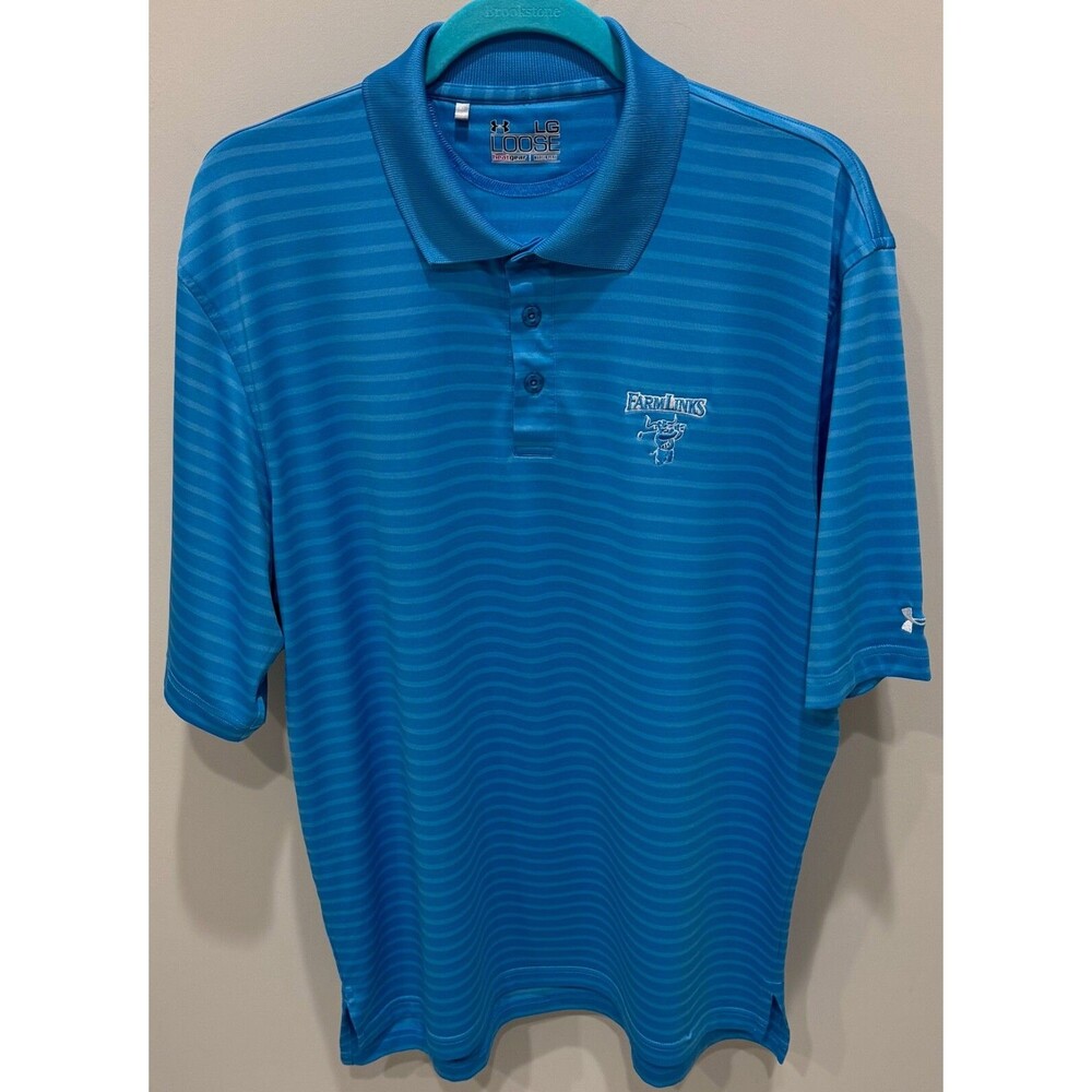Farmlinks Golf Club - Under Armour Golf Shirt - Men's Size Large - Blue